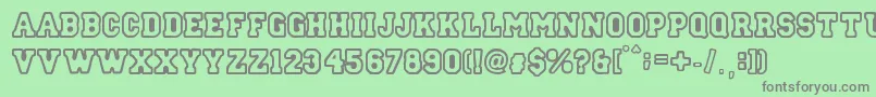 StreetCollege Font – Gray Fonts on Green Background