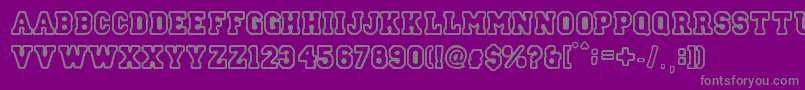 StreetCollege Font – Gray Fonts on Purple Background