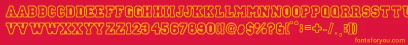 StreetCollege Font – Orange Fonts on Red Background