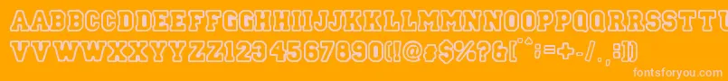 StreetCollege Font – Pink Fonts on Orange Background