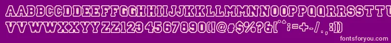 StreetCollege Font – Pink Fonts on Purple Background