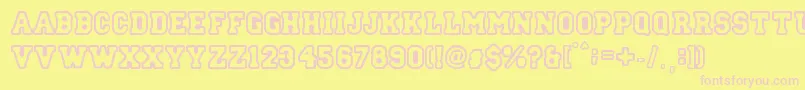 StreetCollege Font – Pink Fonts on Yellow Background