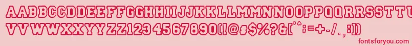 StreetCollege Font – Red Fonts on Pink Background