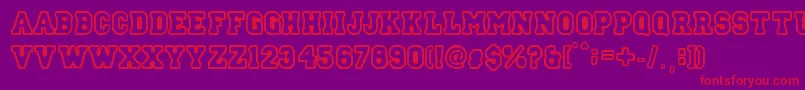 StreetCollege Font – Red Fonts on Purple Background