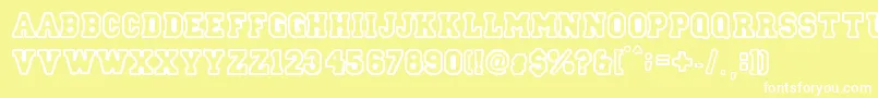 StreetCollege Font – White Fonts on Yellow Background