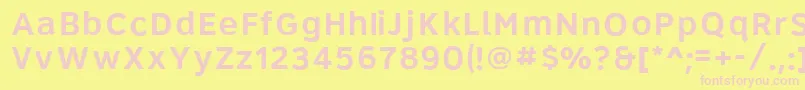 Roadgeek2005Series6w Font – Pink Fonts on Yellow Background