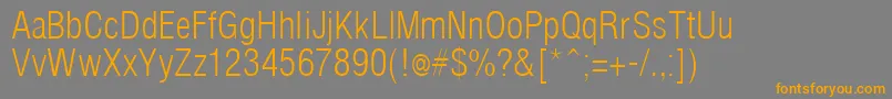 ArenacondensedlightRegular Font – Orange Fonts on Gray Background