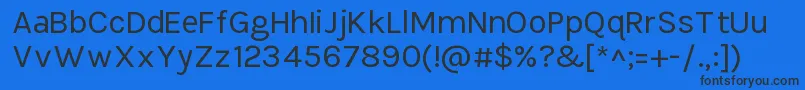 フォントTikusputihRegular – 黒い文字の青い背景