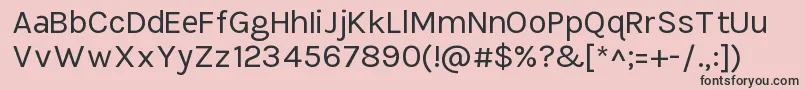 フォントTikusputihRegular – ピンクの背景に黒い文字