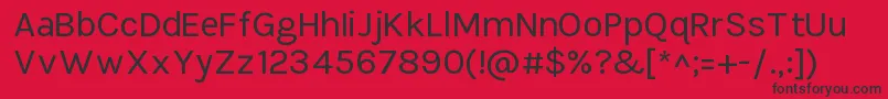 Шрифт TikusputihRegular – чёрные шрифты на красном фоне