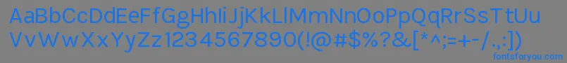フォントTikusputihRegular – 灰色の背景に青い文字