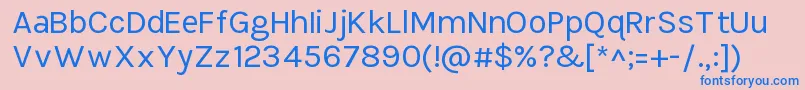 TikusputihRegular-fontti – siniset fontit vaaleanpunaisella taustalla