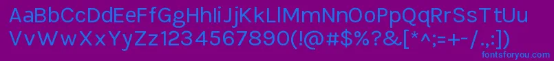 フォントTikusputihRegular – 紫色の背景に青い文字