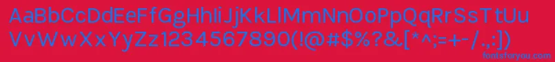 TikusputihRegular-fontti – siniset fontit punaisella taustalla