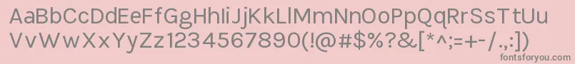 TikusputihRegular Font – Gray Fonts on Pink Background