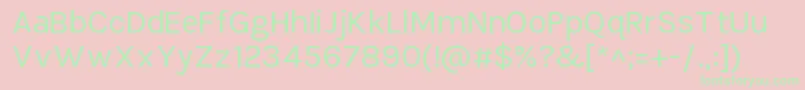フォントTikusputihRegular – ピンクの背景に緑の文字