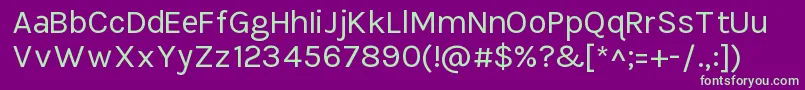 Шрифт TikusputihRegular – зелёные шрифты на фиолетовом фоне