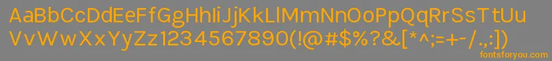 Шрифт TikusputihRegular – оранжевые шрифты на сером фоне