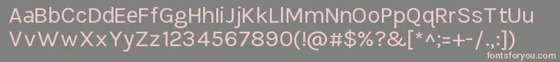フォントTikusputihRegular – 灰色の背景にピンクのフォント