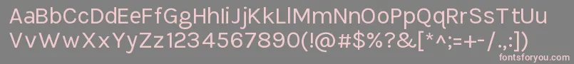 TikusputihRegular-fontti – vaaleanpunaiset fontit harmaalla taustalla