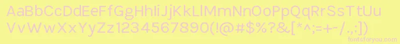 フォントTikusputihRegular – ピンクのフォント、黄色の背景