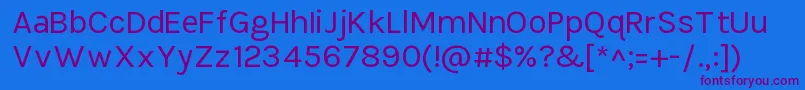 フォントTikusputihRegular – 紫色のフォント、青い背景