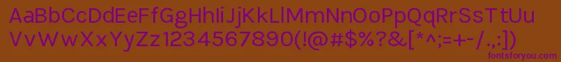 Шрифт TikusputihRegular – фиолетовые шрифты на коричневом фоне