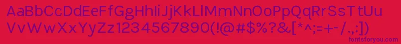 TikusputihRegular Font – Purple Fonts on Red Background