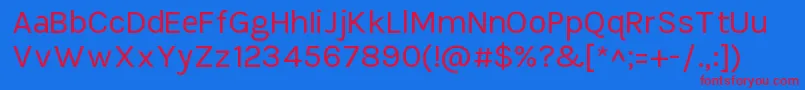 TikusputihRegular-fontti – punaiset fontit sinisellä taustalla