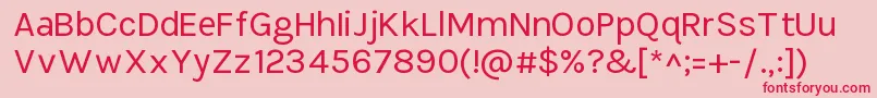 TikusputihRegular-fontti – punaiset fontit vaaleanpunaisella taustalla