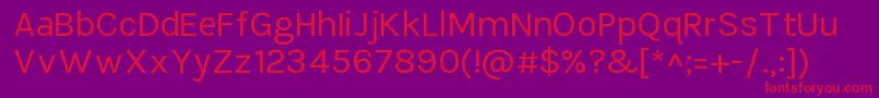 フォントTikusputihRegular – 紫の背景に赤い文字