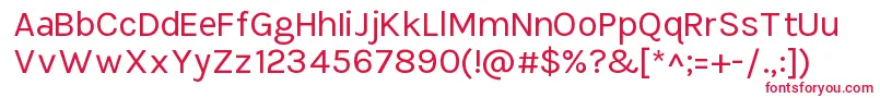 フォントTikusputihRegular – 白い背景に赤い文字