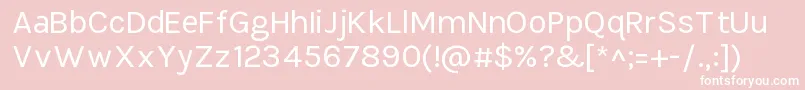 TikusputihRegular-fontti – valkoiset fontit vaaleanpunaisella taustalla