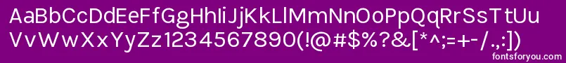 フォントTikusputihRegular – 紫の背景に白い文字