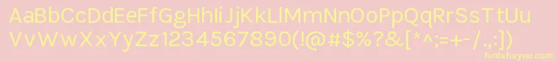 TikusputihRegular Font – Yellow Fonts on Pink Background