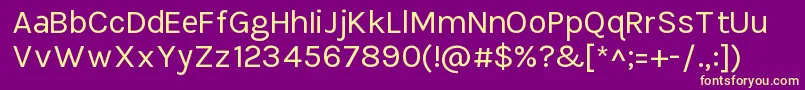 TikusputihRegular-fontti – keltaiset fontit violetilla taustalla
