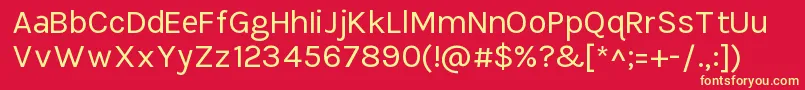 TikusputihRegular-fontti – keltaiset fontit punaisella taustalla