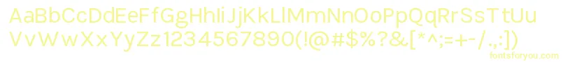TikusputihRegular-fontti – keltaiset fontit valkoisella taustalla