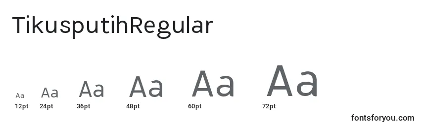 Размеры шрифта TikusputihRegular