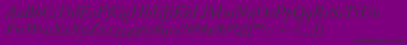 AdobeCaslonItalicosf Font – Black Fonts on Purple Background