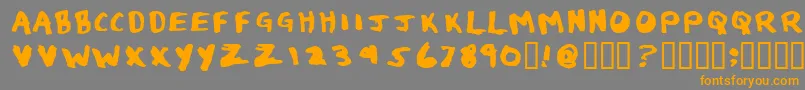 EauDeToilet Font – Orange Fonts on Gray Background