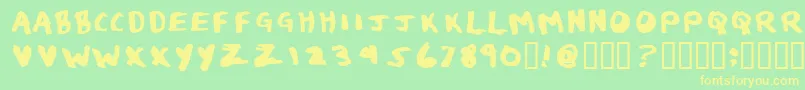 EauDeToilet Font – Yellow Fonts on Green Background