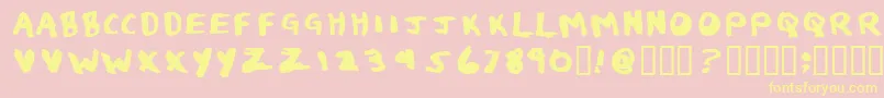 EauDeToilet Font – Yellow Fonts on Pink Background