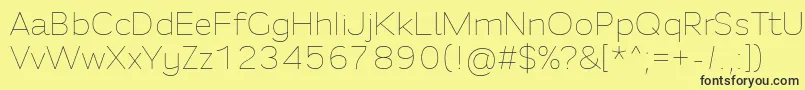 Fortheenas01 Font – Black Fonts on Yellow Background