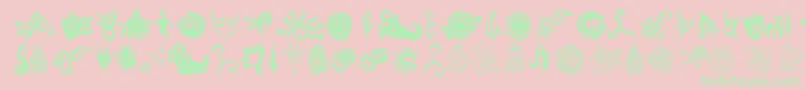 CathzuluExtraz Font – Green Fonts on Pink Background