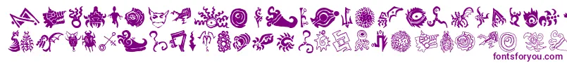 CathzuluExtraz Font – Purple Fonts on White Background