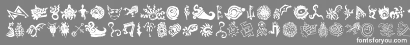 CathzuluExtraz Font – White Fonts on Gray Background