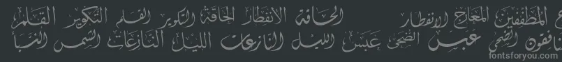 フォントMcsSwerAlQuran3 – 黒い背景に灰色の文字