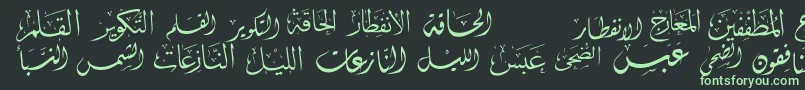 McsSwerAlQuran3 Font – Green Fonts on Black Background