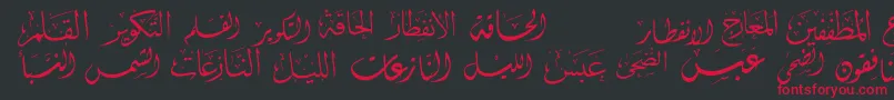 McsSwerAlQuran3 Font – Red Fonts on Black Background